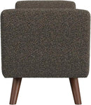 HomePop Modern Storage Bench with Wood Legs Home Décor|Bench with Storage for Living Room & Bedroom - Dark Brown Boucle by CozyNest Decor