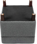 Adeco Chest and Footrest-Square Seat Storage Bench Ottoman, Gray by CozyNest Decor