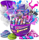 GirlZone Egg Surprise Galaxy Slime Kit for Girls, 39 Pieces to Make Glow in The Dark Slime, DIY Slime with Glitter, Fun Slime Kits for Girls 10-12 by TinyTreasures Baby Boutique