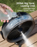 Koonie 10000mAh Battery Operated Misting Fan with Clip, Portable 8'' Mist Fan for Desk with Max. 48 Hours Runtime, 3Speeds, 2 Spray Modes, 200ML Tank for Golf Cart Home Office Travel Camping Stroller by TinyTreasures Baby Boutique
