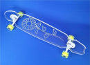 Clear Longboard Skateboard - Transparent Acrylic Long Boards with Light-Up LED Wheels for Smooth Rides - Ride The Streets in Style with Longboard Built for Beginners & Pros Alike by TinyTreasures Baby Boutique