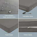 LVTXIII Patio Chair Cushions 19"x19"x3", Water-Repellent Outdoor Seat Cushions for Patio Furniture, Square Chair Pads with Ties for Home Garden Decoration, Set of 2, Dark Grey by GreenHaven Gardens