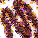 50 Ft Halloween Tinsel Garlands,Funny Pumpkin Purple Bats Shiny Metallic Twist Foil Tinsel Garland Hanging Holiday Decorations for Home Indoor Outdoor Festivities Party Decor by CozyNest Decor