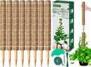 EAONE Moss Pole 168 Inch, 8 Pack 21" Monstera Plant Support for Climbing Potted Live Plants Indoor, Stackable Coco Coir Moss Sticks Monstera Stakes for Pothos Philodendron, with Garden Labels & Ties by GreenHaven Gardens