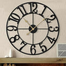 LEIKE 31 Inch Extra Large Wall Clock, Retro Decorative Oversized Silent Little Ticking Battery Operated,Black Metal Arabic Numerals Wall Clocks for Living Room,Office,Entrance Farmhouse Decor by CozyNest Decor