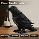 Raven Gothic Home Decor Fake Crow Light Holder Raven Lamp Tealight Candle Holder Resin Raven Statue 3PCS by CozyNest Decor