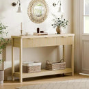 Lulive 51" Fluted Console Table for Entryway, Entryway Table with 3 Wooden Drawers, Farmhouse Behind Sofa Table for Living Room, Hallway, Couch, Foyer by CozyNest Decor