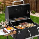 Royal Gourmet CD1824M 24-Inch Charcoal Grill, BBQ Smoker with Handle and Folding Table, Perfect for Outdoor Patio, Garden and Backyard Grilling, Black, Medium by GreenHaven Gardens