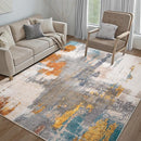 Kelarea Living Room Rug, 6x9 Rug Modern Abstract Washable Rugs Grey Faux Wool Vintage Carpet, Non Slip Rugs for Living Room, Bedroom, Dining Room, Kids Playroom, Home Office by TinyTreasures Baby Boutique
