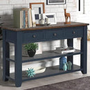 Farmhouse Wood Entry Console Table 48-Inch Modern Sofa Entryway Table with Drawers and Storage Shelves for Entrance Living Room (Blue) by CozyNest Decor