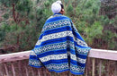 Inca Aztec Throw, Queen, King Blanket | Southwest Indian Navajo Boho Style | Native Cover for Camping, Bedding, Couch, Vanlife | Faux Alpaca, Lightweight, Hypoallergenic (Teal, Queen) by CozyNest Decor