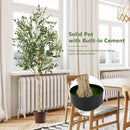 6 Feet Artificial Olive Tree in Cement Pot by LJGDeals