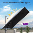 PURPLE LEAF 9 FT Cantilever Patio Umbrella Outdoor Aluminum Offset Square Umbrella with 3 Years Fade Resistance Recycled Fabric and 360-degree Rotation for Deck Pool Garden, Graphite Grey by GreenHaven Gardens