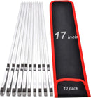 17 Inch Long Stainless Steel Skewers for Kabobs,HONSHEN Flat Shish Kabob Barbecue Skewers with Storage Bag - Metal BBQ Skewers for Grilling Meat, Chicken, Shrimp, Vegetables - 10 Pack by GreenHaven Gardens