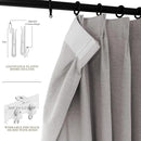 Room Divider Curtains Screen Partitions, Linen Look 100% Blackout Drapery 84 Inches Long, 120" Wide Pinch Pleated Window Drapes, Privacy Protecting, Light Blocking, (1 PC, Browish Grey) by CozyNest Decor