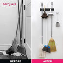 EXTRA GRIP Mop & Broom Holder Wall Mount - Wall Hanging Garden Tool & Utility Closet Organizer, Mop & Broom Hook, Broom Hanger Wall Mount, Mop Broom Organizer, Wall Mounted Broom Rack Mop Storage by CozyNest Decor