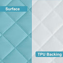 NTBAY 2 Pack Waterproof Crib Mattress Protector, Quilted 28"x52" Toddler Fitted Sheet - Machine Washable - Soft and Breathable Mattress Pad Cover for Crib, Nursery, Daycare, Cot, Aqua by TinyTreasures Baby Boutique