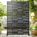 Outdoor Privacy Screen,72" H×47" W Metal Privacy Screen, Freestanding Privacy Fence Panels for Patio by GreenHaven Gardens
