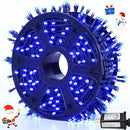 JMEXSUSS 500 LED Blue Christmas Lights Outdoor, 173ft 8 Modes Waterproof Christmas Tree Lights, Green Wire LED Fairy String Lights Plug in for Indoor Party House Holiday Christmas Decor by GreenHaven Gardens