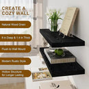 Fun Memories Black Floating Shelves 36 Inch Long, 8 Inch Deep Floating Shelf for Wall, 36" W x 8" D Wall Shelves Set of 2, Black Deep Floating Shelves for Bedroom, Living Room, Kitchen by CozyNest Decor