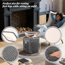 Hexagon Pouf Ottoman Stuffed with 2 Pockets & Handle, Comfort Corduroy Poufs, Non-Slip Foot Stool Storage Ottoman, Foam Floor Poufs Foot Rest for Couch, Bedroom (Gray) by CozyNest Decor