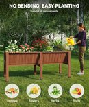 72x26x31 Inch Raised Garden Bed with Legs, 13.7In Depth Wooden Planter Box for Outdoor Growing Vegetables and Herbs, Elevated Garden Bed with Hooks for Backyard, Patio, Balcony by CozyNest Decor