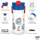 Zak Designs Harmony PAW Patrol Kid Water Bottle for Travel or At Home, 14oz Recycled Stainless Steel is Leak-Proof When Closed and Vacuum Insulated (Chase, Marshall, Skye, Rubble, Everest, Zuma) by TinyTreasures Baby Boutique
