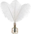 THARAHT 12pcs White Ostrich Feathers Natural Bulk 20-22Inch 50cm-55cm for Wedding Party Centerpieces Easter Gatsby and Home Decorate Ostrich Feathers by CozyNest Decor