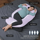 MOON PARK Pregnancy Pillows for Sleeping - U Shaped Full Body Maternity Pillow with Removable Cover - Support for Back, Legs, Belly, HIPS - 57 Inch Pregnancy Pillow for Women - Purple by TinyTreasures Baby Boutique