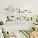 Fun Memories 72 Inch Floating Shelves for Wall 2 Pack Shelves for Bedroom|Kitchen|Bathroom 72 x 9.3 Inch Wood Floating Shelf with Invisible Brackets for Books|Storage|Decor, White by CozyNest Decor