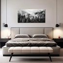 Foggy Forest Wall Art for Living Room,Black and White Pictures for Wall,Tree Wall Decor for Bedroom 20 x 40 Inch by CozyNest Decor