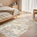 Area Rug for Living Room: 3x5 Washable Neutral Abstract Modern Soft Rugs Non Slip Indoor Floor Stain Resistant Carpet for Bedroom Dining Room Office Nursery - Golden Brown by TinyTreasures Baby Boutique