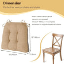 Non Slip Chair Cushions for Dining Chairs Set of 4 Kitchen Chair Cushions 18"x18"x3" Turfted Chair Pads Comfortable and Soft Seat Cushion with Ties, Cappuccino by CozyNest Decor