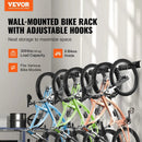 VEVOR Bike Storage Rack, 6 Bike Racks and 5 Helmets Hooks, Wall Mount Bike Storage Hanger, Home & Garage Organizer, Customizable for Various Bike Sizes, Adjustable Holder, Holds Up to 300 lbs, 64-inch by GreenHaven Gardens