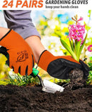 Nuogo 24 Pairs Gardening Gloves for Men Women Rubber Coated Landscaping Work Gloves Safety Work Construction by GreenHaven Gardens