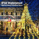 JXLEDAYY Christmas Lights Outdoor Decorations 344 LED Star Lights - Easy to Install Waterproof Fairy String, 8 Modes Xmas Tree for House Garden Party Wedding Holiday-Warm White by GreenHaven Gardens