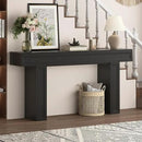 Rresyet 63 Inch Long Console Table, Sofa Table Behind Sofa, Wooden Entryway Table, Farmhouse Entryway Table for Entry, Hallway, Living Room (Black) by CozyNest Decor