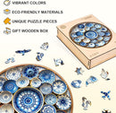 Jigfoxy Wooden Puzzles for Adults, Azulejo Dreams – Port Wood Puzzles Adult, Unique Animal Shape Wooden Jigsaw Puzzles for Adults, Birthday Gifts for Puzzle Lovers, Friend (S-8.5 * 8.4in-100pcs) by TinyTreasures Baby Boutique