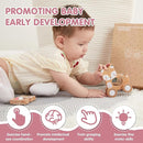 Freniland Wooden Montessori Toys, 5-Piece Wooden Baby Toys, Koala Wooden Baby Rattle, Fox Stacking Ring Baby Toys, Little Fox Wooden Baby Push and Pull Toys,Newborn Baby Gift Sets for Boys and Girls by TinyTreasures Baby Boutique