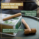 HELDSON® Wooden Therapy Massage Tools [6 Pieces] - Wood Rollers for Body Sculpting - Lymphatic Drainage Massager - Cellulite Tool - Maderoterapia Kit - Back Rolling Stick - Wellness Gifts Women, Men by CozyNest Decor