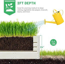 SnugNiture 4x2x2FT Raised Garden Bed Galvanized Planter Garden Boxes Outdoor, Deep Root Planter Raised Bed for Vegetables Flowers Herbs,Beige White by GreenHaven Gardens