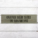 Generic Funny Wood Sign Coffee Bar Love is Brewing Rustic Wooden Hanging Sign Home Farmhouse Kitchen Wall Decoration 16 x 6 Inch by CozyNest Decor