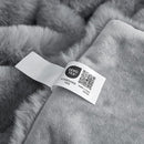 Cozy Bliss Faux Fur Throw Blanket for Couch, Fuzzy Soft Plush Thick Bubble Blanket for Sofa Bedroom Living Room, 90 * 90 Inches Light Grey by CozyNest Decor