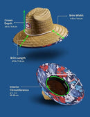 Straw Hat for Men & Women | Lifeguard Hat, Beach Hat & Sun Hat | UPF 50+ Wide Brim for Sun Protection | One Size | Hemlock by GreenHaven Gardens
