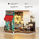 Rolife DIY Miniature Cafe House Kit for Adults to Build, Tiny House Making Kit with Furniture, Halloween/Christmas Decorations/Gifts by TinyTreasures Baby Boutique
