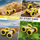 Remote Control Car,RC Car Toys for 6-12 Year Old Boys, Off Road RC Stunt Car 4WD 360° Rotating Remote Control Car for Kids, Boys Girls Gifts for Birthday, Christmas Yellow by TinyTreasures Baby Boutique