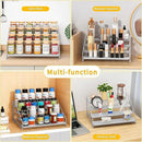 RCHYFEED 4 Tier Spice Rack Organizer, Spice Organization for Cabinet,Pantry, Countertop,Tiered Spice Rack Easy Visibility,Depth Expandable Seasoning Shelf for Kitchen Cabinet Organizer,Silver by CozyNest Decor