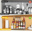 RCHYFEED 4 Tier Spice Rack Organizer, Spice Organization for Cabinet,Pantry, Countertop,Tiered Spice Rack Easy Visibility,Depth Expandable Seasoning Shelf for Kitchen Cabinet Organizer,Silver by CozyNest Decor