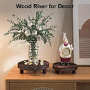 3 Pcs Wood Plant Stand Indoor Outdoor, Round Wood Riser for Decor 6/8/10" Wooden Stool Display Stand Flower Pot Holder Small Planter Tray Modern Potter Decorative for Desktop Counter Room by GreenHaven Gardens