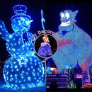 Solar String Lights Outdoor, 2-Pack Total 80FT 200 LED Solar Christmas Twinkle Lights Outside Waterproof Copper Wire 8 Modes Solar Fairy Lights for Garden Tree Party Birthday Christmas Decor (Blue) by GreenHaven Gardens